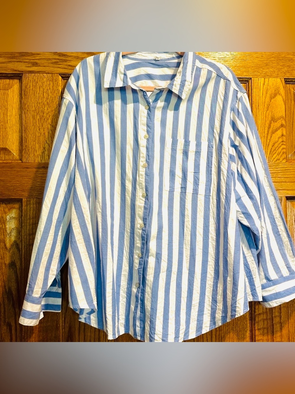 Maurice’s Blue and White Striped Women’s Shirt Size 1X